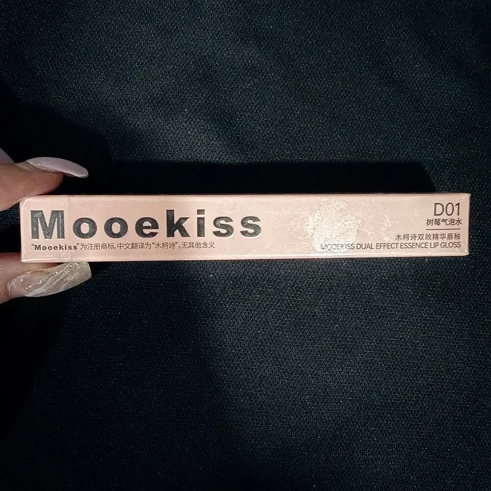 Mooekiss Dual Effect Essence Lip Gloss NWT Sealed Shade D01 Raspberry Bubbles